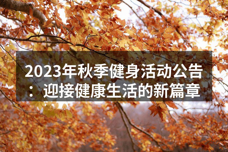 秋季健身活动现场